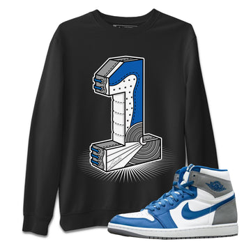 Jordan 1 True Blue Sneaker Match Tees Number Statue Sneaker Tees Jordan 1 True Blue Sneaker Release Tees Unisex Shirts