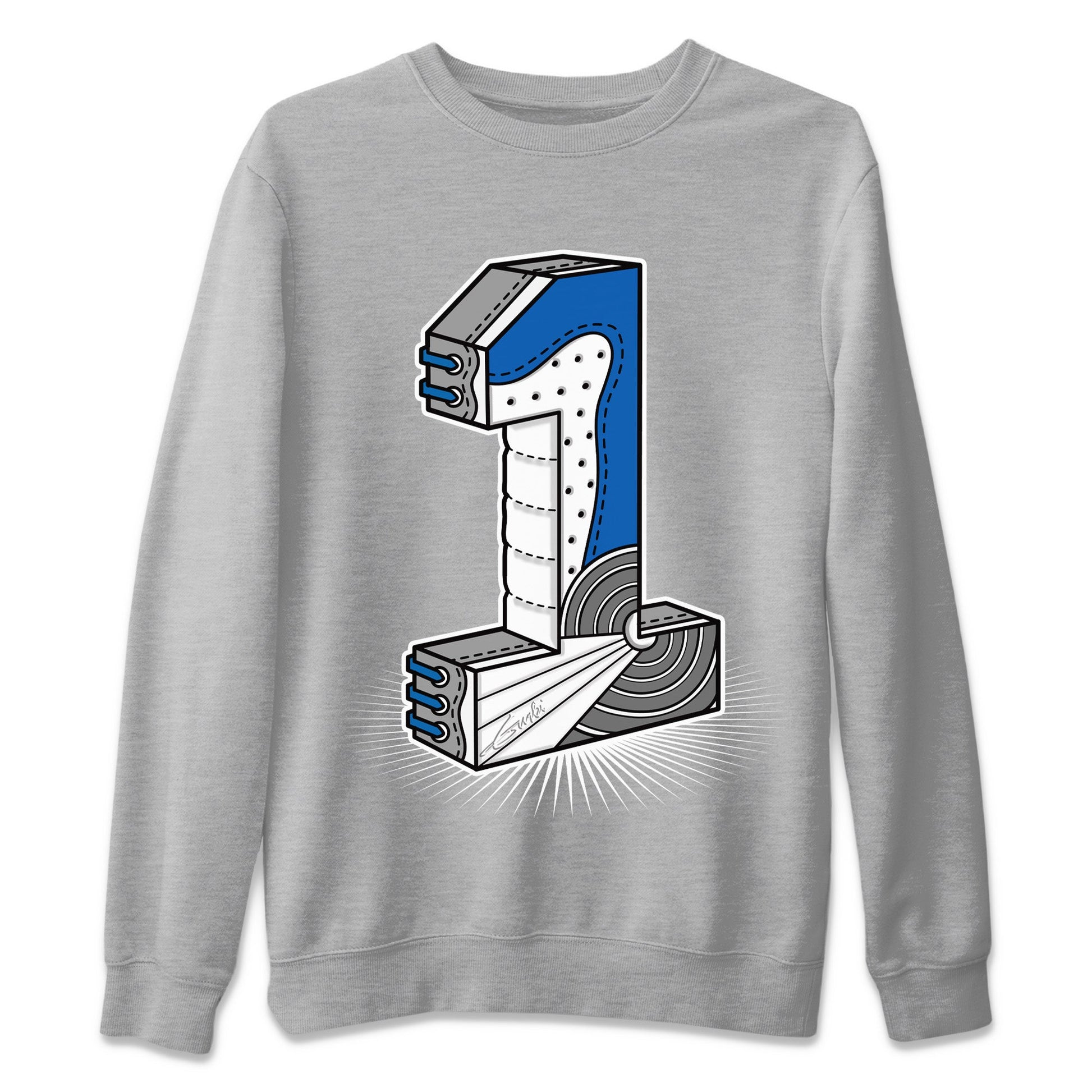 Jordan 1 True Blue Sneaker Match Tees Number Statue Sneaker Tees Jordan 1 True Blue Sneaker Release Tees Unisex Shirts