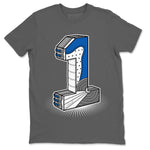 Jordan 1 True Blue Sneaker Match Tees Number Statue Sneaker Tees Jordan 1 True Blue Sneaker Release Tees Unisex Shirts