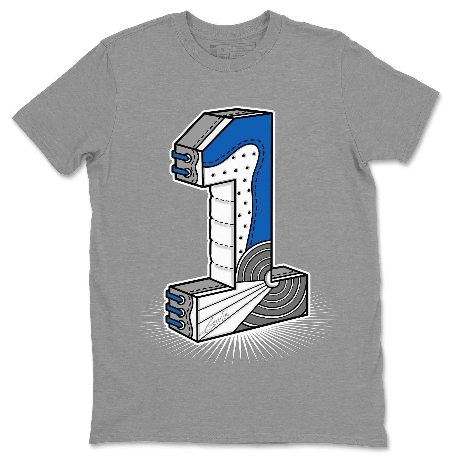 Jordan 1 True Blue Sneaker Match Tees Number Statue Sneaker Tees Jordan 1 True Blue Sneaker Release Tees Unisex Shirts