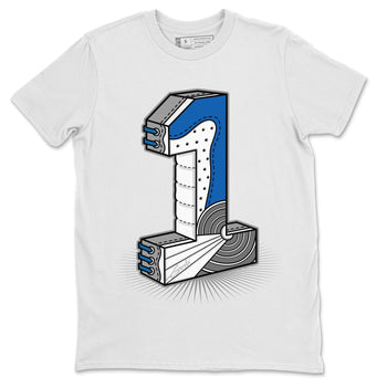 Jordan 1 True Blue Sneaker Match Tees Number Statue Sneaker Tees Jordan 1 True Blue Sneaker Release Tees Unisex Shirts