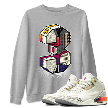 Air Jordan 3 X J Balvin shirt to match jordans Number Statue sneaker tees Air Jordan 3 X J Balvin SNRT Sneaker Release Tees LGBT Pride T-Shirt Unisex Heather Grey 1 T-Shirt