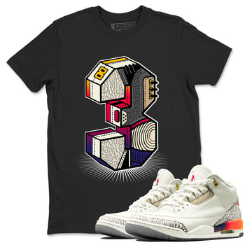 Air Jordan 3 X J Balvin shirt to match jordans Number Statue sneaker tees Air Jordan 3 X J Balvin SNRT Sneaker Release Tees LGBT Pride T-Shirt Unisex Black 1 T-Shirt