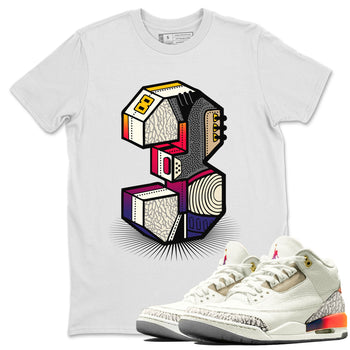 Air Jordan 3 X J Balvin shirt to match jordans Number Statue sneaker tees Air Jordan 3 X J Balvin SNRT Sneaker Release Tees LGBT Pride T-Shirt Unisex White 1 T-Shirt