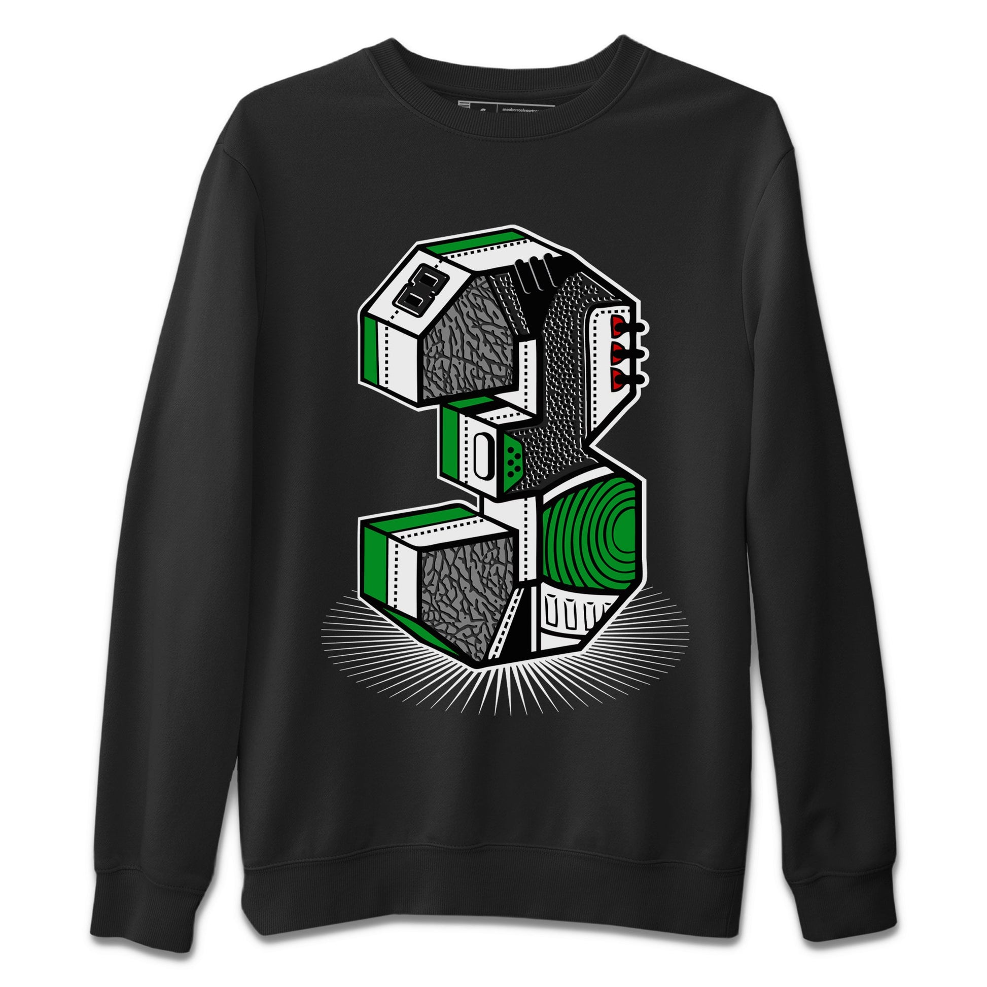 Air Jordan 3 Lucky Green Sneaker Match Tees Number Statue Sneaker Tees Jordan 3 Retro Lucky Green Sneaker Release Tees Unisex Shirts Black 2