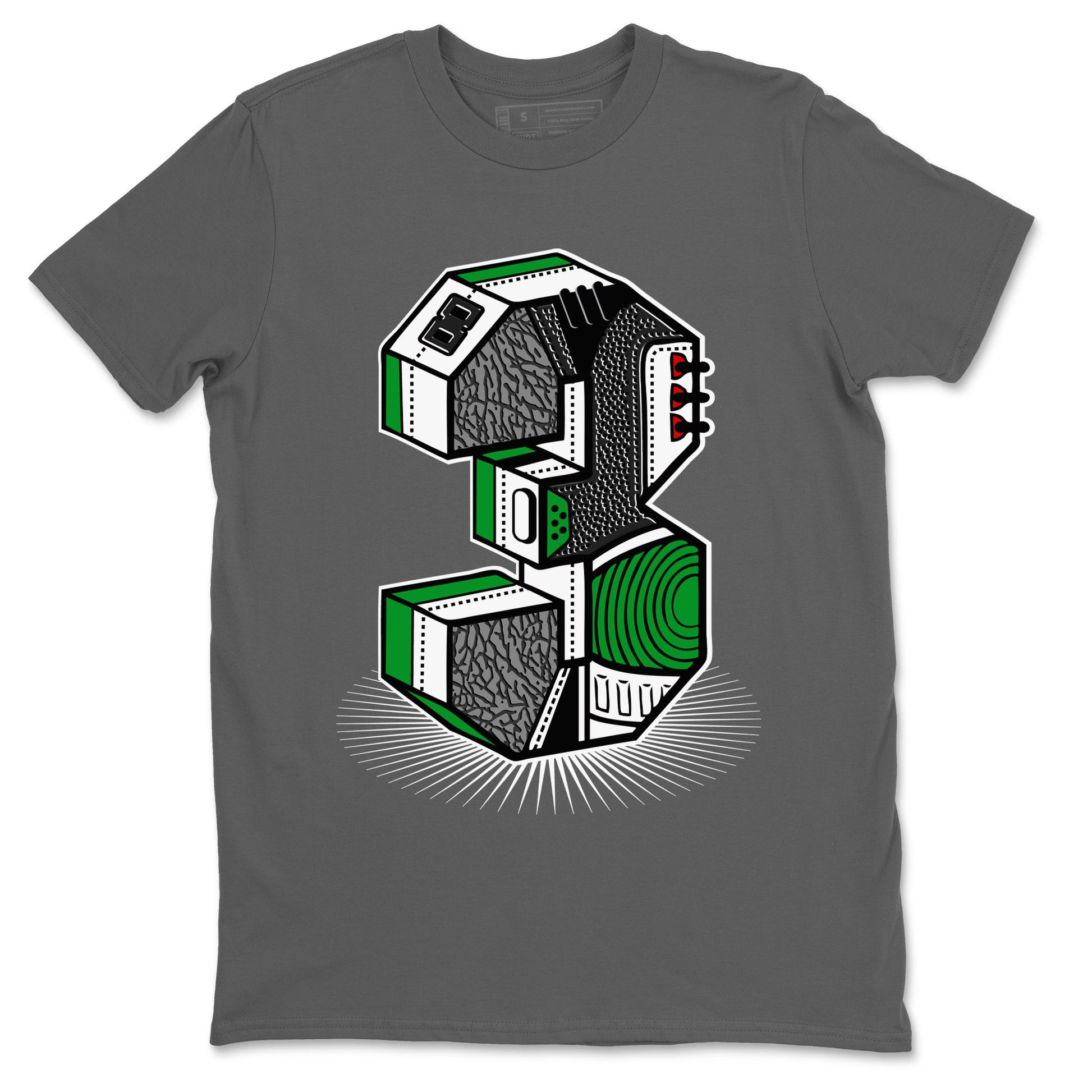 Air Jordan 3 Lucky Green Sneaker Match Tees Number Statue Sneaker Tees Jordan 3 Retro Lucky Green Sneaker Release Tees Unisex Shirts Cool Grey 2