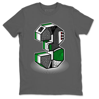 Air Jordan 3 Lucky Green Sneaker Match Tees Number Statue Sneaker Tees Jordan 3 Retro Lucky Green Sneaker Release Tees Unisex Shirts Cool Grey 2