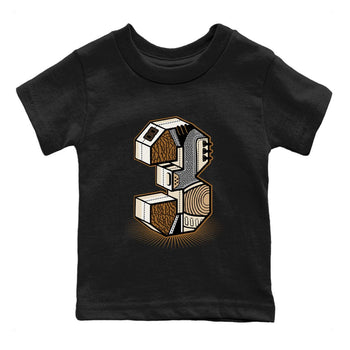 Air Jordan 3 Palomino shirt to match jordans Number Statue sneaker tees 3s Palomino SNRT Sneaker Release Tees Baby Toddler Black 2 T-Shirt