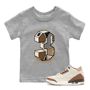 Air Jordan 3 Palomino shirt to match jordans Number Statue sneaker tees 3s Palomino SNRT Sneaker Release Tees Baby Toddler Heather Grey 1 T-Shirt