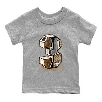 Air Jordan 3 Palomino shirt to match jordans Number Statue sneaker tees 3s Palomino SNRT Sneaker Release Tees Baby Toddler Heather Grey 2 T-Shirt
