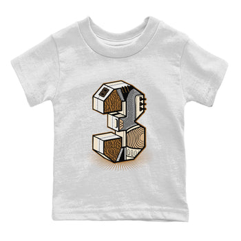 Air Jordan 3 Palomino shirt to match jordans Number Statue sneaker tees 3s Palomino SNRT Sneaker Release Tees Baby Toddler White 2 T-Shirt