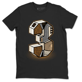 Air Jordan 3 Palomino shirt to match jordans Number Statue sneaker tees 3s Palomino SNRT Sneaker Release Tees Unisex Black 2 T-Shirt