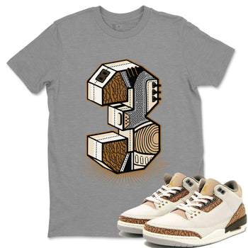 Air Jordan 3 Palomino shirt to match jordans Number Statue sneaker tees 3s Palomino SNRT Sneaker Release Tees Unisex Heather Grey 1 T-Shirt