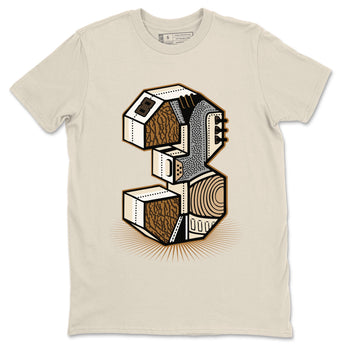Air Jordan 3 Palomino shirt to match jordans Number Statue sneaker tees 3s Palomino SNRT Sneaker Release Tees Unisex Natural 2 T-Shirt