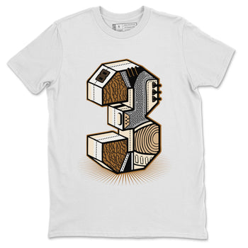 Air Jordan 3 Palomino shirt to match jordans Number Statue sneaker tees 3s Palomino SNRT Sneaker Release Tees Unisex White 2 T-Shirt