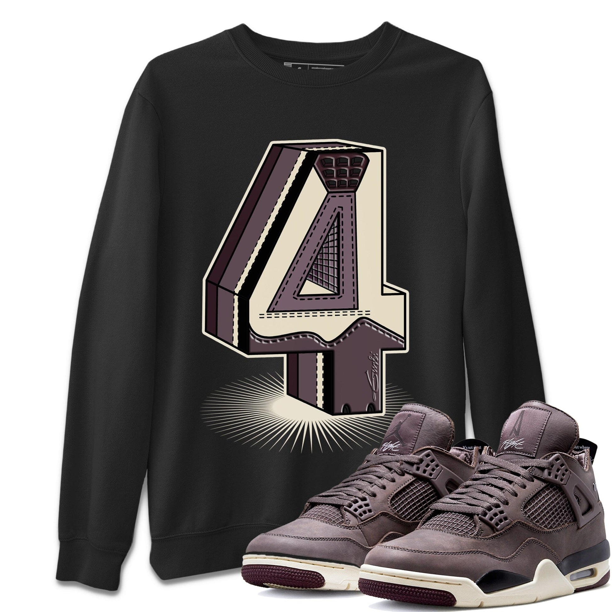 Jordan 4 A Ma Maniere Sneaker Match Tees Number Statue Sneaker Tees Jordan 4 A Ma Maniere Sneaker Release Tees Unisex Shirts