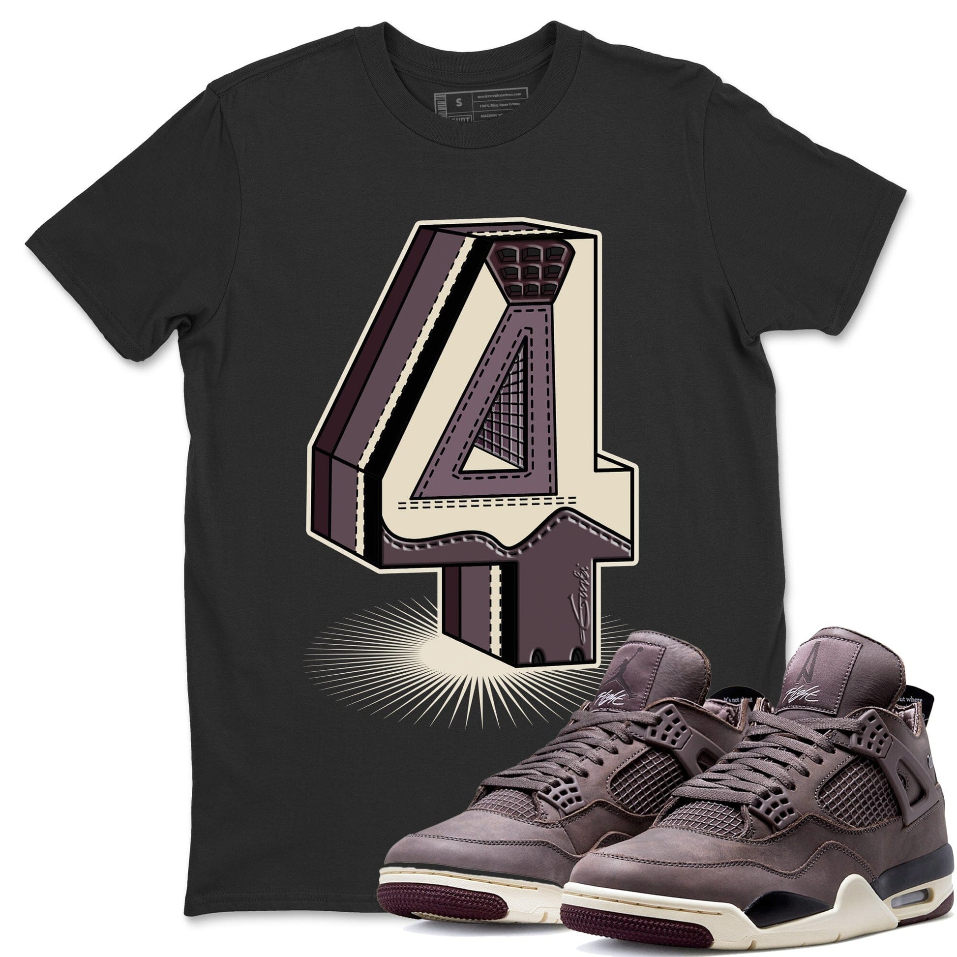 Jordan 4 A Ma Maniere Sneaker Match Tees Number Statue Sneaker Tees Jordan 4 A Ma Maniere Sneaker Release Tees Unisex Shirts