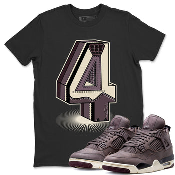 Jordan 4 A Ma Maniere Sneaker Match Tees Number Statue Sneaker Tees Jordan 4 A Ma Maniere Sneaker Release Tees Unisex Shirts