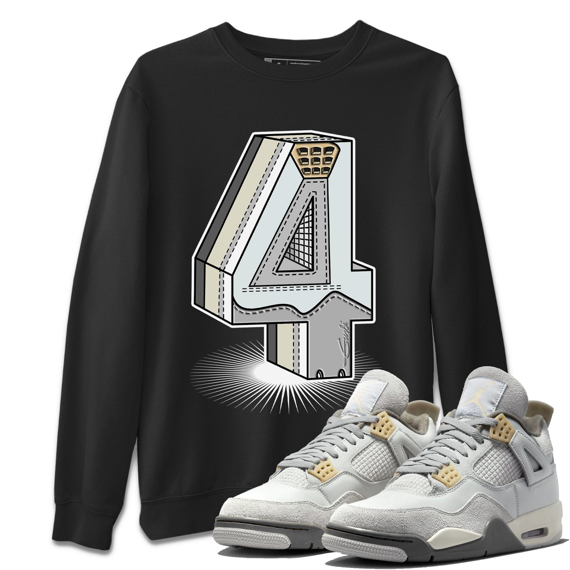 Jordan 4 Craft Sneaker Match Tees Number Statue Sneaker Tees Jordan 4 Craft Sneaker Release Tees Unisex Shirts