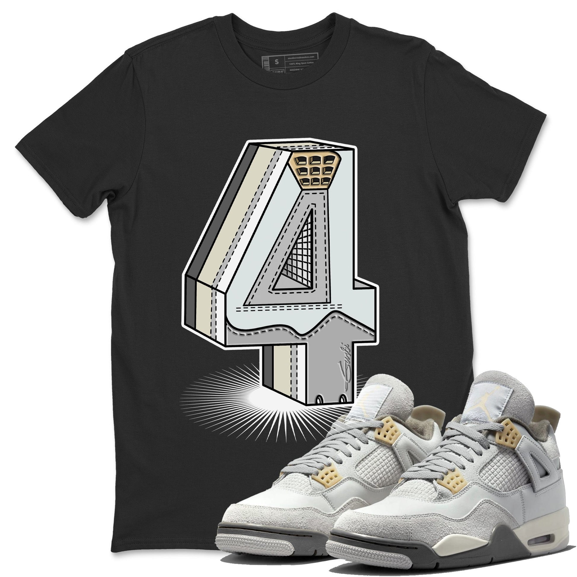 Jordan 4 Craft Sneaker Match Tees Number Statue Sneaker Tees Jordan 4 Craft Sneaker Release Tees Unisex Shirts