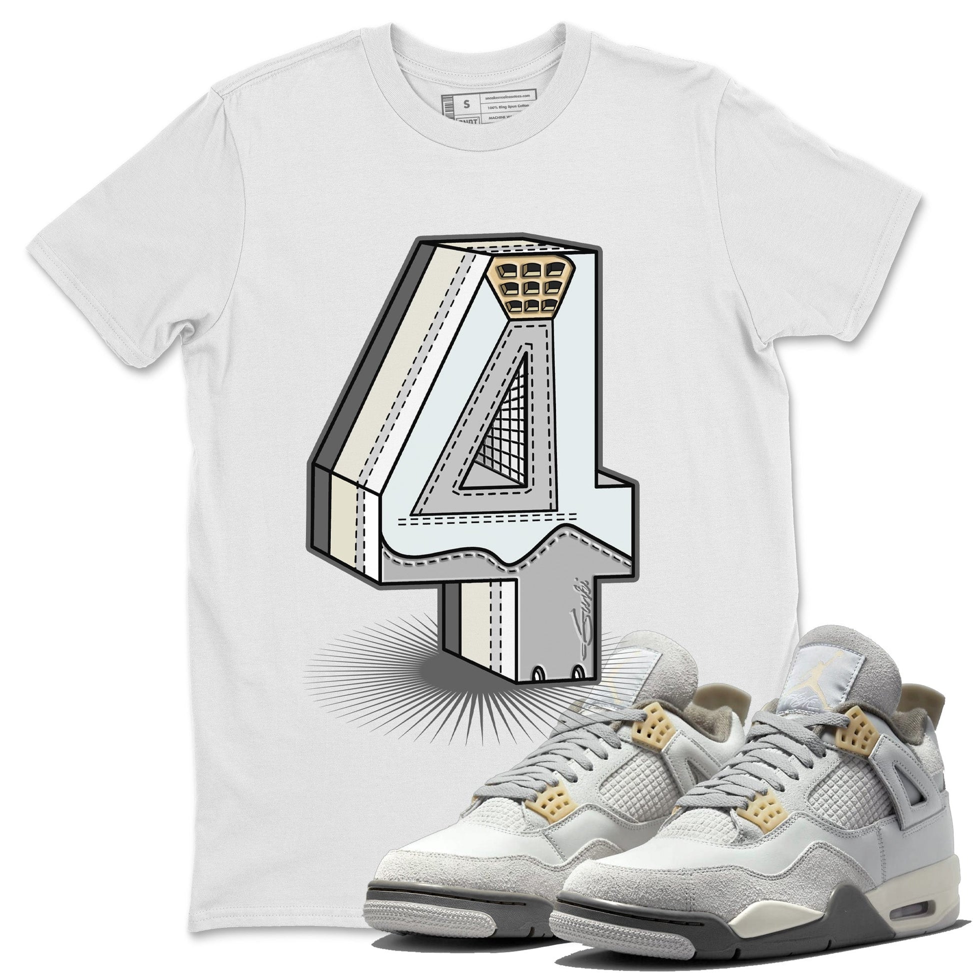 Jordan 4 Craft Sneaker Match Tees Number Statue Sneaker Tees Jordan 4 Craft Sneaker Release Tees Unisex Shirts