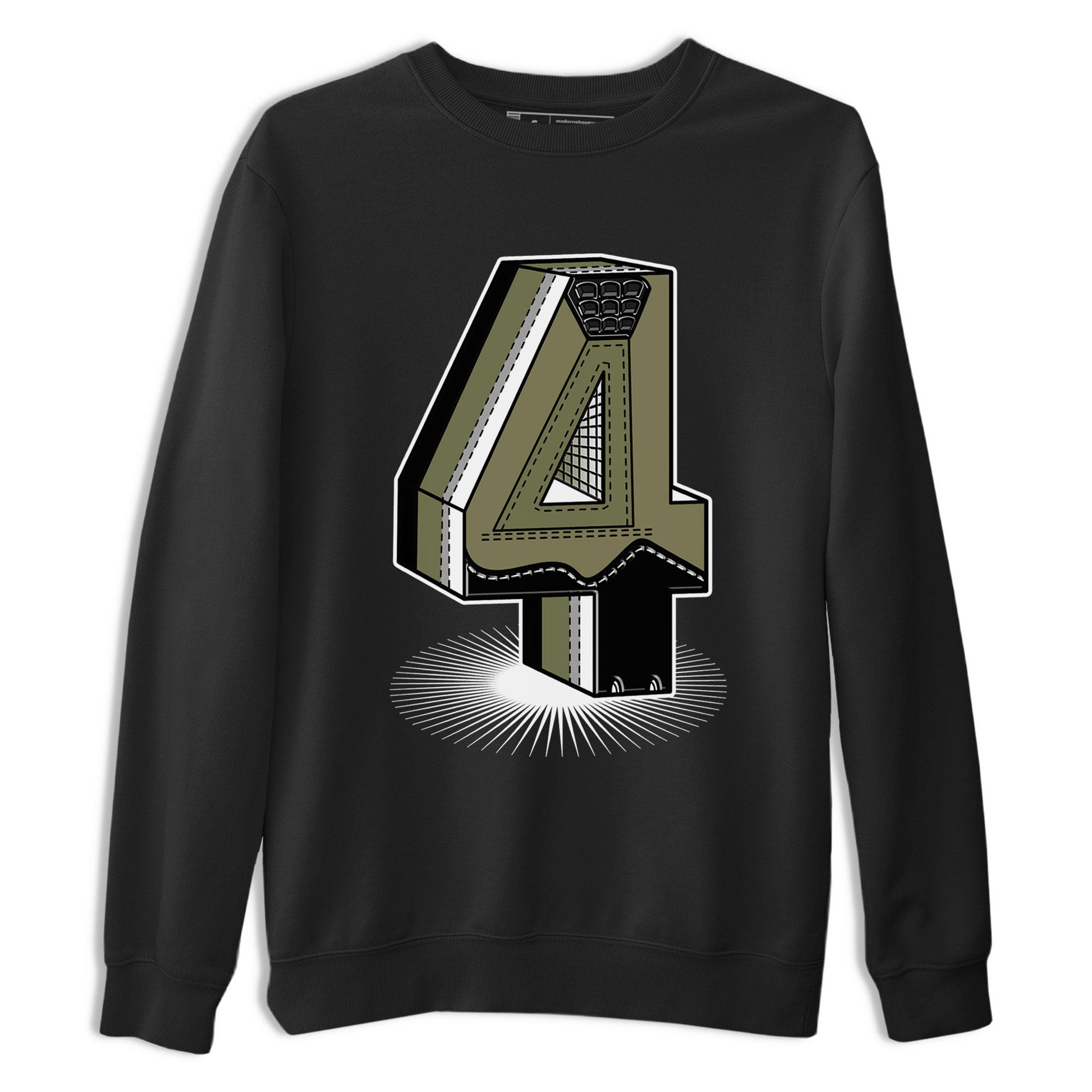 AJ4 Medium Olive shirt to match jordans Number Statue sneaker tees Air Jordan 4 Medium Olive SNRT Sneaker Release Tees Unisex Black 2 T-Shirt