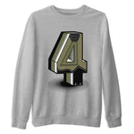 AJ4 Medium Olive shirt to match jordans Number Statue sneaker tees Air Jordan 4 Medium Olive SNRT Sneaker Release Tees Unisex Heather Grey 2 T-Shirt