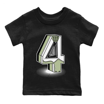 Jordan 4 Seafoam Sneaker Match Tees Number Statue Sneaker Tees Jordan 4 Seafoam Sneaker Release Tees Kids Shirts