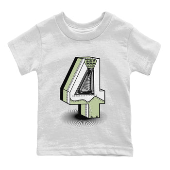 Jordan 4 Seafoam Sneaker Match Tees Number Statue Sneaker Tees Jordan 4 Seafoam Sneaker Release Tees Kids Shirts
