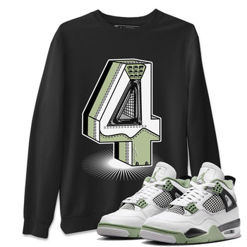 Jordan 4 Seafoam Sneaker Match Tees Number Statue Sneaker Tees Jordan 4 Seafoam Sneaker Release Tees Unisex Shirts