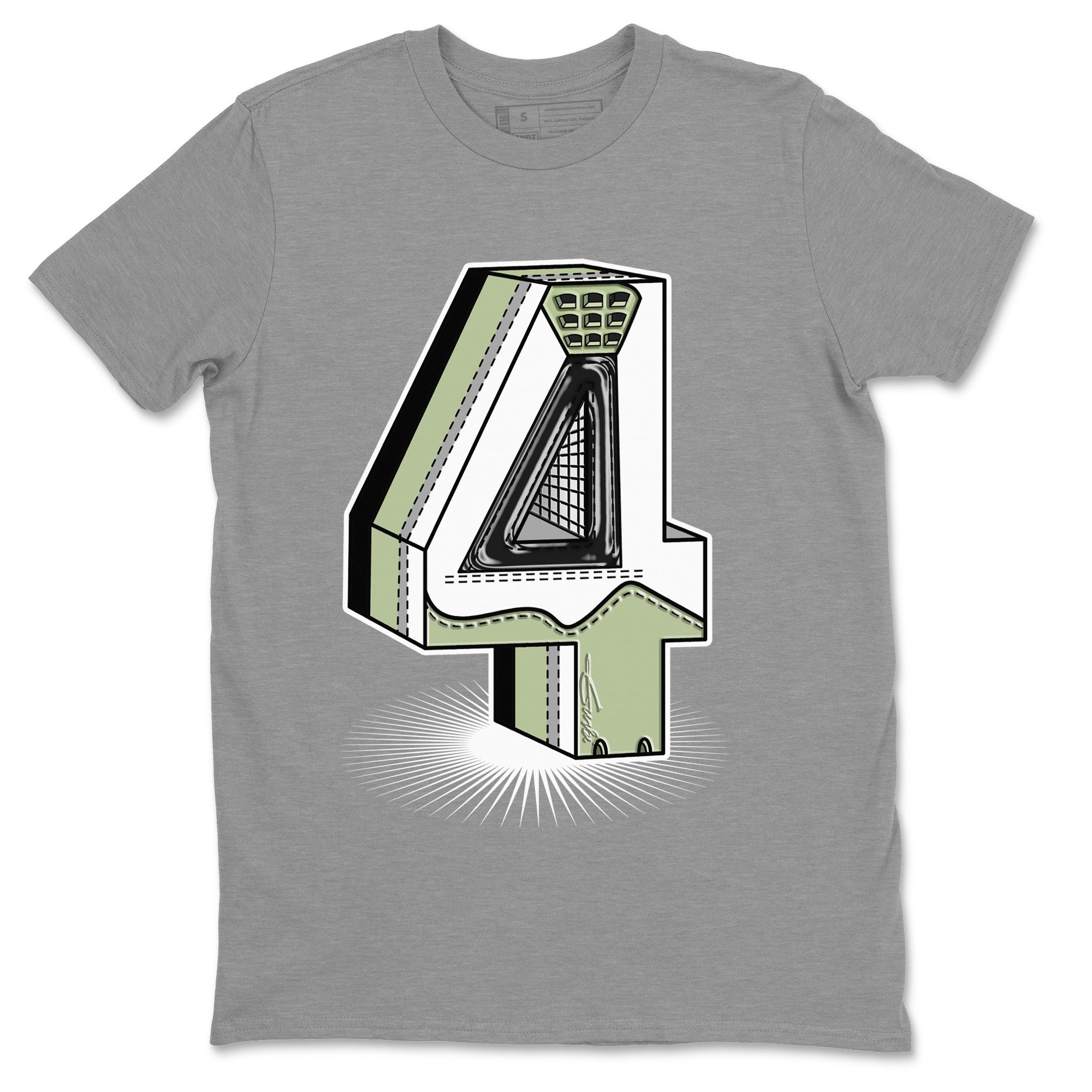 Jordan 4 Seafoam Sneaker Match Tees Number Statue Sneaker Tees Jordan 4 Seafoam Sneaker Release Tees Unisex Shirts