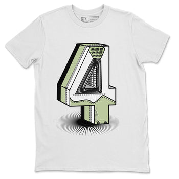 Jordan 4 Seafoam Sneaker Match Tees Number Statue Sneaker Tees Jordan 4 Seafoam Sneaker Release Tees Unisex Shirts