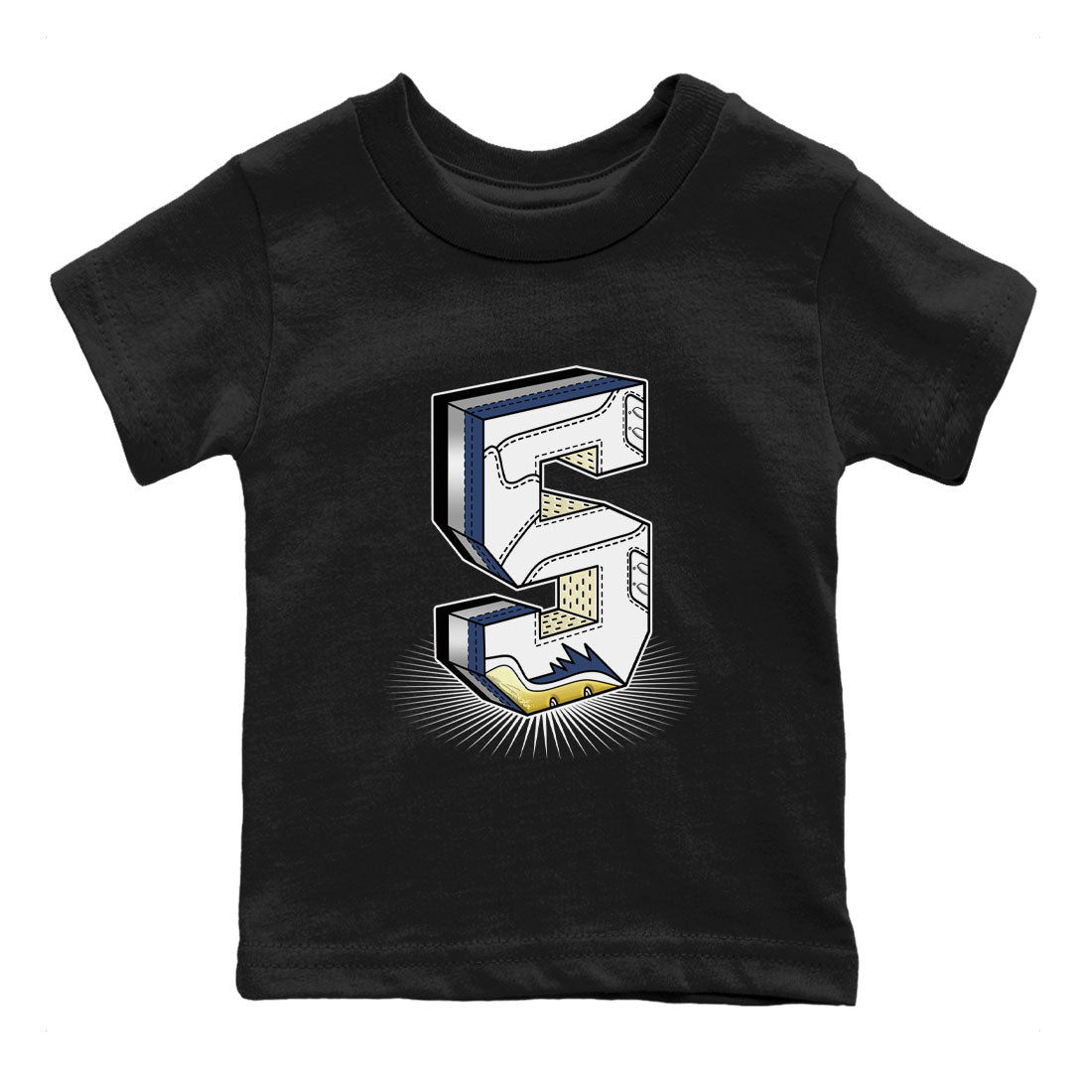 Air Jordan 5 A Ma Maniere x Photon Dust shirt to match jordans Number Statue sneaker matching t-shirt Air Jordan 5 x A Ma Maniere "Dawn" SNRT Release Tees Baby Toddler Black 2 T-Shirt