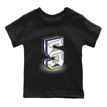 Air Jordan 5 A Ma Maniere x Photon Dust shirt to match jordans Number Statue sneaker matching t-shirt Air Jordan 5 x A Ma Maniere "Dawn" SNRT Release Tees Baby Toddler Black 2 T-Shirt