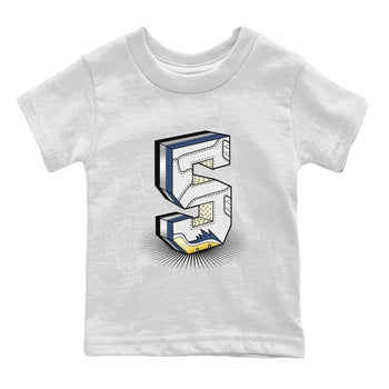 Air Jordan 5 A Ma Maniere x Photon Dust shirt to match jordans Number Statue sneaker matching t-shirt Air Jordan 5 x A Ma Maniere "Dawn" SNRT Release Tees Baby Toddler White 2 T-Shirt