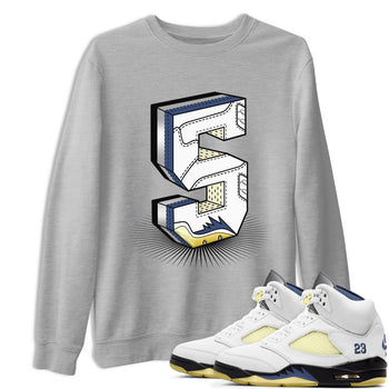 Air Jordan 5 A Ma Maniere x Photon Dust shirt to match jordans Number Statue sneaker matching t-shirt Air Jordan 5 x A Ma Maniere "Dawn" SNRT Release Tees Unisex Heather Grey 1 T-Shirt