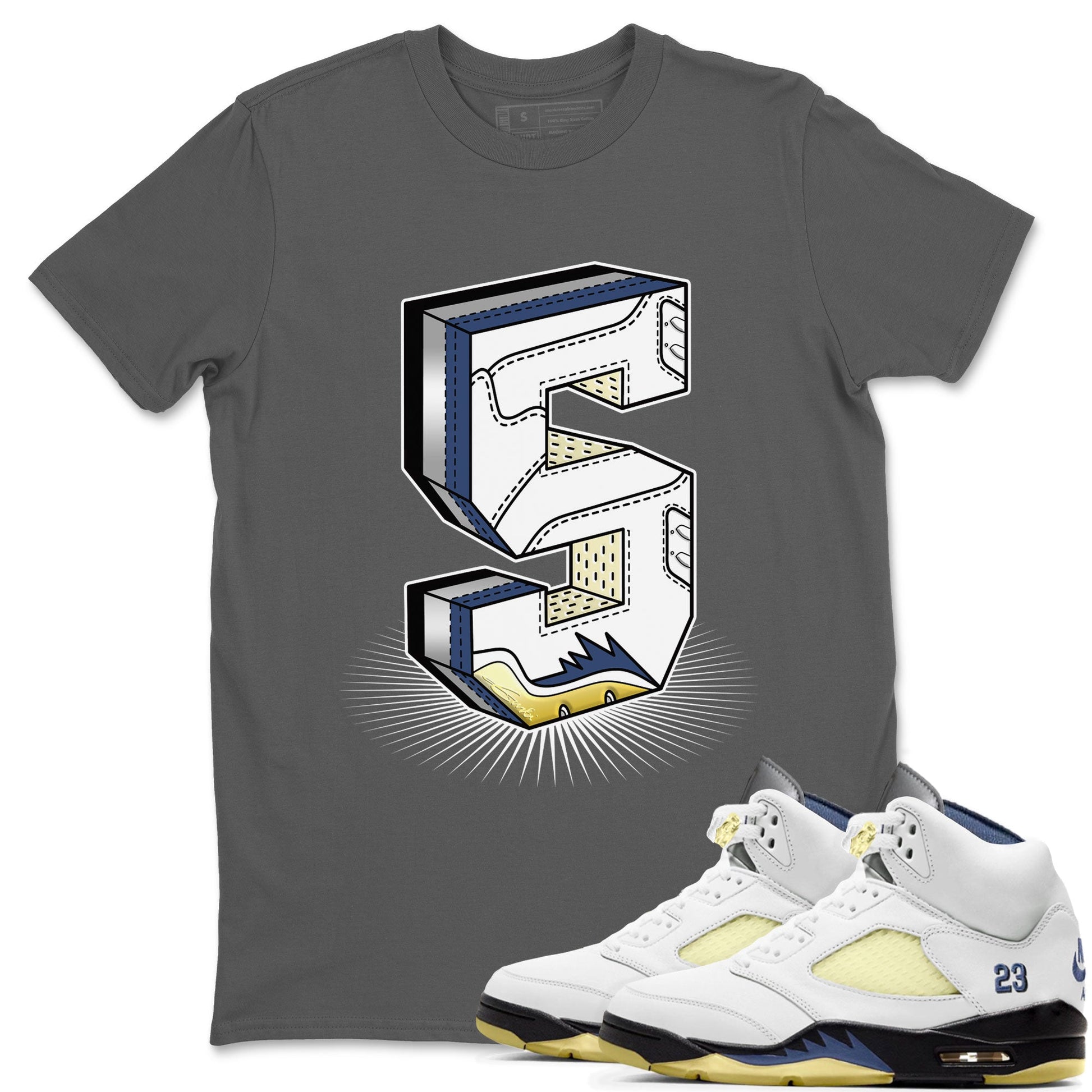 Air Jordan 5 A Ma Maniere x Photon Dust shirt to match jordans Number Statue sneaker matching t-shirt Air Jordan 5 x A Ma Maniere "Dawn" SNRT Release Tees Unisex Cool Grey 1 T-Shirt