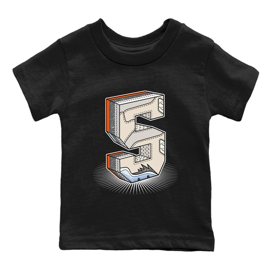 Air Jordan 5 Craft Number Statue Baby and Kids Sneaker Tees Air Jordan 5 Craft Kids Sneaker Tees Washing and Care Tip