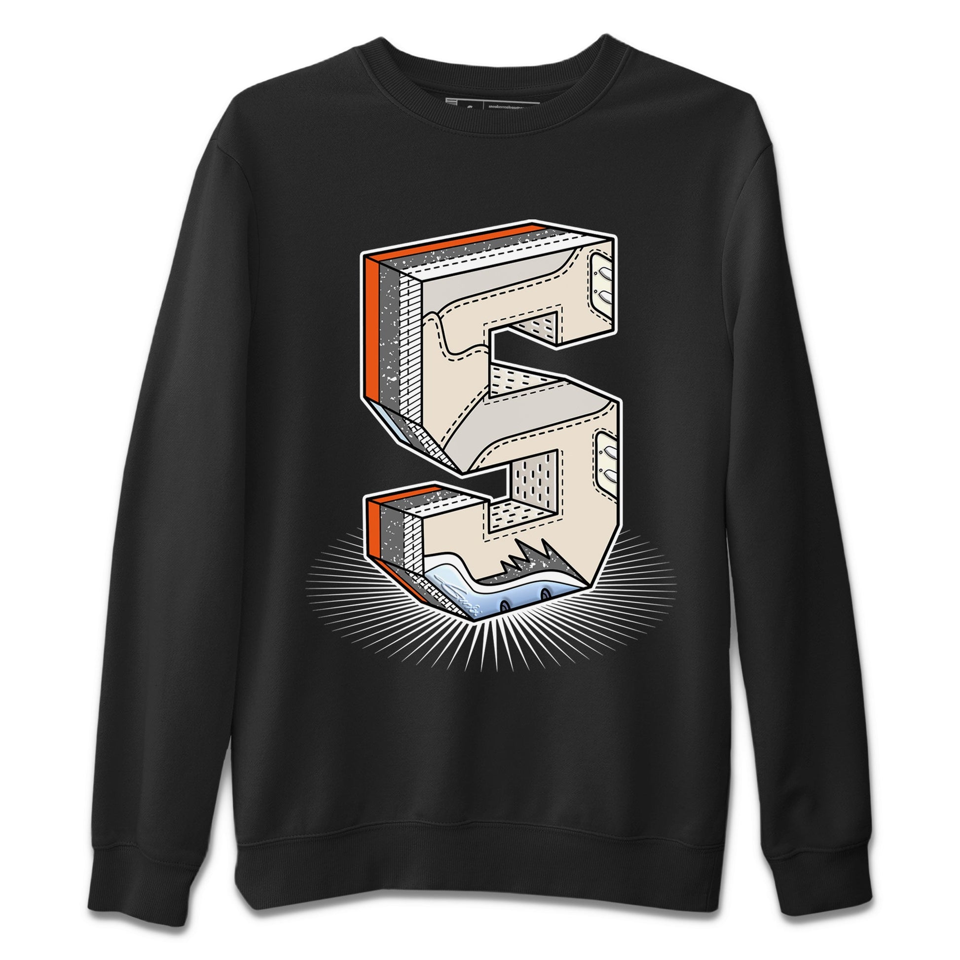 Air Jordan 5 Craft Sneaker Match Tees Number Statue Sneaker Tees Air Jordan 5 Craft Shirt Unisex Shirts Black 2