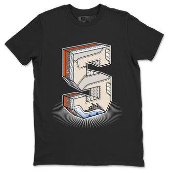 Air Jordan 5 Craft Sneaker Match Tees Number Statue Sneaker Tees Air Jordan 5 Craft Shirt Unisex Shirts Black 2