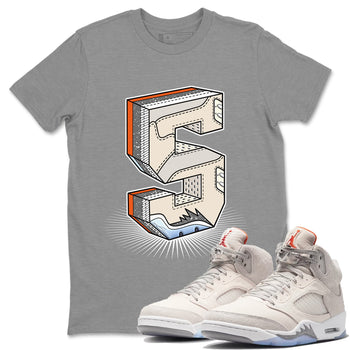 Air Jordan 5 Craft Number Statue Crew Neck Sneaker Tees Air Jordan 5 Craft Sneaker T-Shirts Size Chart