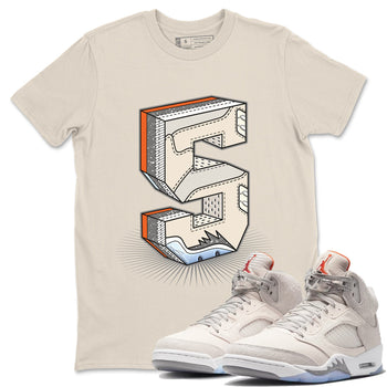 Air Jordan 5 Craft Sneaker Match Tees Number Statue Sneaker Tees Air Jordan 5 Craft Shirt Unisex Shirts Natural 1