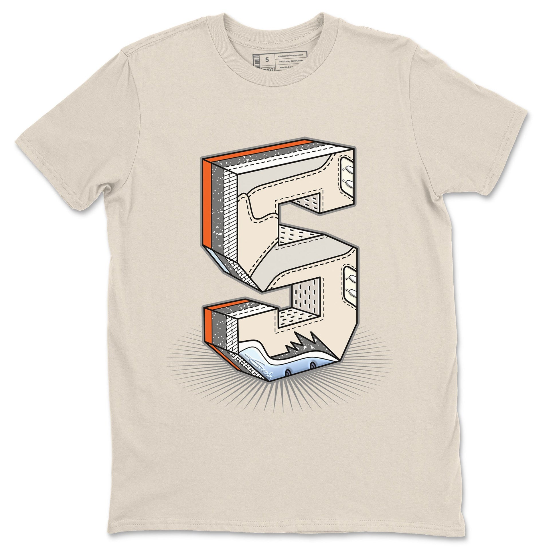 Air Jordan 5 Craft Sneaker Match Tees Number Statue Sneaker Tees Air Jordan 5 Craft Shirt Unisex Shirts Natural 2