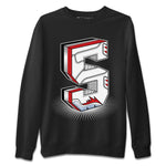 Jordan 5 Fire Red Sneaker Match Tees Number Statue Sneaker Tees Jordan 5 Fire Red Sneaker Release Tees Unisex Shirts
