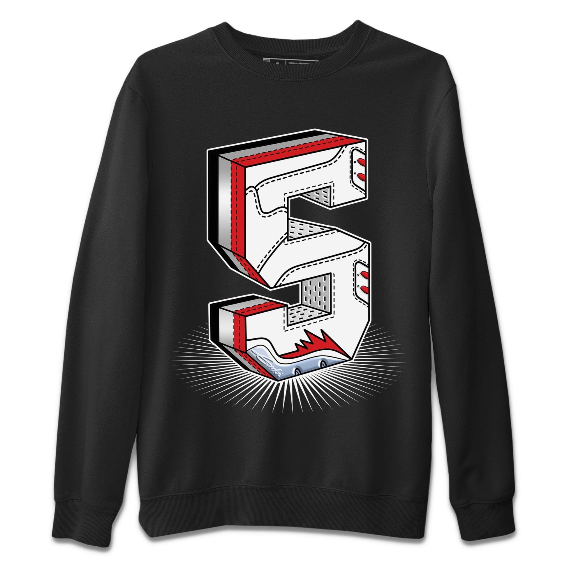 Jordan 5 Fire Red Sneaker Match Tees Number Statue Sneaker Tees Jordan 5 Fire Red Sneaker Release Tees Unisex Shirts