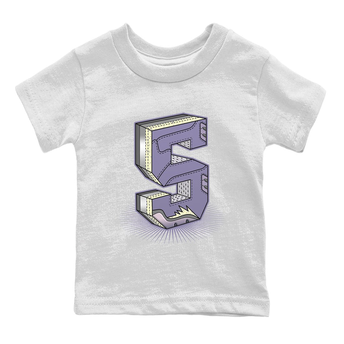 Air Jordan 5 Indigo Haze Sneaker Match Tees Number Statue Sneaker Tees 5s Indigo Haze Sneaker Release Tees Kids Shirts White 2