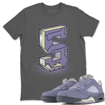 Air Jordan 5 Indigo Haze Sneaker Match Tees Number Statue Sneaker Tees 5s Indigo Haze Sneaker Release Tees Unisex Shirts Cool Grey 1