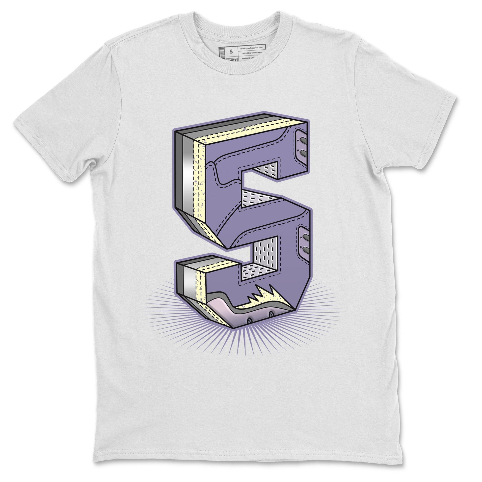 Air Jordan 5 Indigo Haze Sneaker Match Tees Number Statue Sneaker Tees 5s Indigo Haze Sneaker Release Tees Unisex Shirts White 2