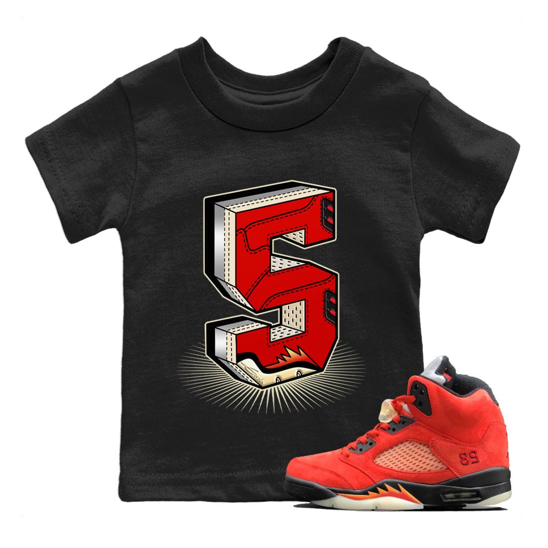 Jordan 5 Mars For Her Sneaker Match Tees Number Statue Sneaker Tees Jordan 5 Mars For Her Sneaker Release Tees Kids Shirts