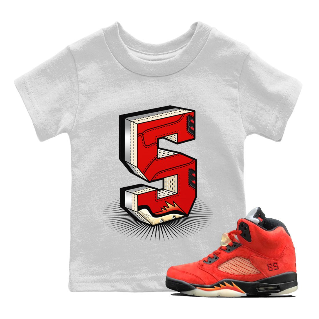Jordan 5 Mars For Her Sneaker Match Tees Number Statue Sneaker Tees Jordan 5 Mars For Her Sneaker Release Tees Kids Shirts